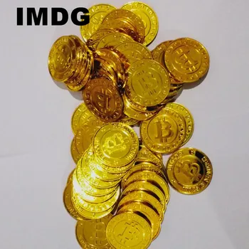 50Pcs/pachet nou de poker casino chips-uri bitcoin modelul bitcoin aur placare cu aur