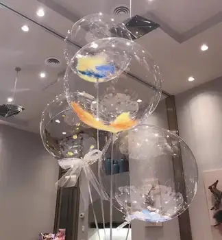 50pcs/ sac Bobo Minge Transparent cu Balonul Rotund 5/18/20/24 Inch Balon cu Heliu Pot Pluti În Aer, Ziua de naștere Petrecere de Nunta Consumabile