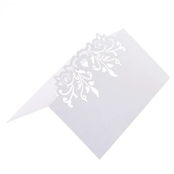 50Pcs/set Laser Cut Nunta Card de Masa Marca Model Sculptat Numele Loc de Card Cardul Doresc pentru Nunta de Decorare Ziua de nastere