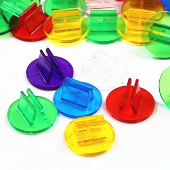 50Pieces/Set 6 Culori Transparente suportul de Plastic de 2mm Hârtie Carte de Bord, Jocuri, Componente Card Holder Pentru Carti de Joc