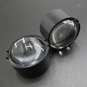 50set Negru Suport Lentile + Semicerc Convex 23mm lentilă LED de 60 de Grade PMMA Optic cu Lentile Lentile Reflector