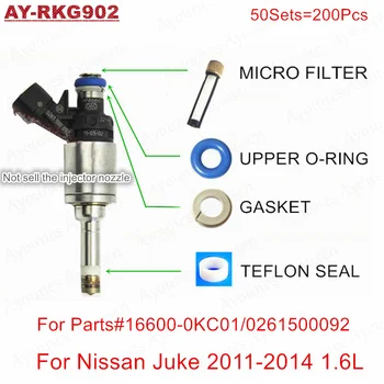 50sets/200Pcs GDI Injectorului de Combustibil Reparare Servince Kituri Pentru Piese 16600-1KC0A 0261500092 Pentru Nissan Juke 2011-1.6 L (AY-RKG902)