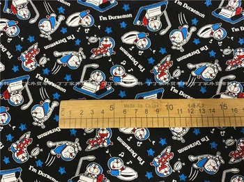 50x165cm Desene animate Doraemon elasticitatea tricot tesatura de bumbac Pentru Cusut diy Mozaic copii T-shirt boy tricou haine Textile