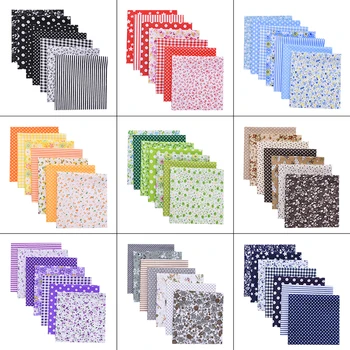 50x50cm Pătrat Tesatura de Bumbac Florale Colorate de Pânză de Cusut, Quilting Țesături DIY Mozaic Manual Accesorii de Îmbrăcăminte 7Pcs