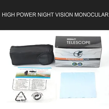 50X60 Monocular LED Night Vision Portabil Prisme BAK4 HD Telescop cu Telefon Clip Trepied pentru Exterior de Vânătoare, Camping