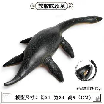 51 CM dimensiune Mare ocean Preistoric sealife animale Model Mosasaurus copii gelatina Moale jucării de învățare pentru copii