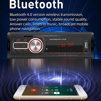 5208E Singur 1 DIN Masina Radio FM Player Bluetooth USB 2.0 mufă AUX-in Card TF U Disc Auto Stereo Multimedia Audio MP3 Player Unitatea de Cap