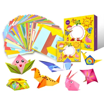 54 buc Copii Marca origami carte pentru model animal puzzle-uri 3D/ Copii DIY hârtie ambarcațiuni de producție de învățare jucarii educative