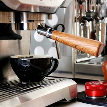 54mm din Oțel Inoxidabil de Cafea Fund de Lemn se Ocupe de Cafea, Mașină de Espresso Filtru Filtru Coș pentru Brevilles 870/875/808