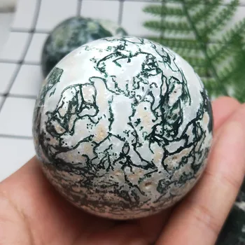 55-65 mm Naturale moss agat-o sfera de Cristal Ocean de Iarbă Agat, cuarț piatră prețioasă mingea Reiki de vindecare 1buc