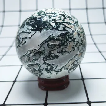 55-65 mm Naturale moss agat-o sfera de Cristal Ocean de Iarbă Agat, cuarț piatră prețioasă mingea Reiki de vindecare 1buc