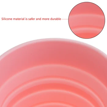 550ML 2 Culori Portabil Circular de Silicon Scalabile Pliere Lunchbox Cutie Bento de - 40 de grade Celsius ~ 230 grade Celsius