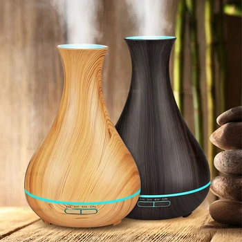 550ml cu Ultrasunete ulei esențial difuzoare de aer, umidificatoare lemn difuzor de aroma filtru de ceață cu led-uri de lumină pentru acasă