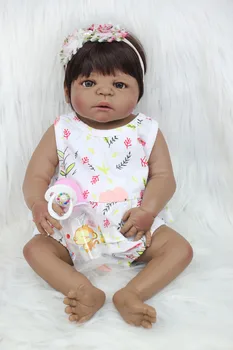 55cm Corp Plin de Silicon Renăscut Baby Doll Fata de 22