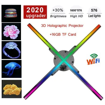 56CM Wifi /PC Fan 3d Proiector Holograma de Afișare de Publicitate Holograma Ventilator Lampa 576LED Display Advertising-ul de Lumină Decor