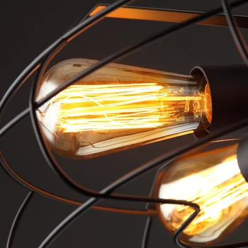 5Heads E27 Bază de Fier, Materiale de Epocă Retro Industrial Ventilator de Tavan Lumini Țară din america de Bucatarie Loft Lampa pentru pod decor