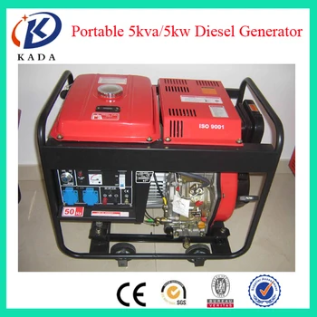 5KVA Racit cu Aer motor Diesel Generator Set Tip Deschis monofazat Diesel Generator 5KW 220V 50HZ 1500RPM