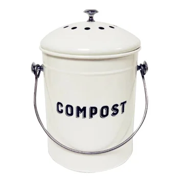 5L Deșeuri de Bucătărie Compost Bin Anti-rugina Ușor Gunoi Container Stil Nordic Bucătărie Compostor Pentru Deșeuri Alimentare Filtru de Cărbune