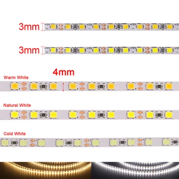 5m Banda LED SMD 2835 120LEDs/m DC12V 4MM Flexibilă cu LED-uri Panglică Frânghie Bandă Lampă cu Lumină LED SMD 3mm 2025 Benzi cu LED-uri