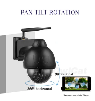 5MP Camera IP WiFi PTZ Dome de Mișcare în aer liber IR LED-uri de Urmărire Automată de Înregistrare Audio Microfon încorporat 5X Zoom Viziune de Noapte CamHi