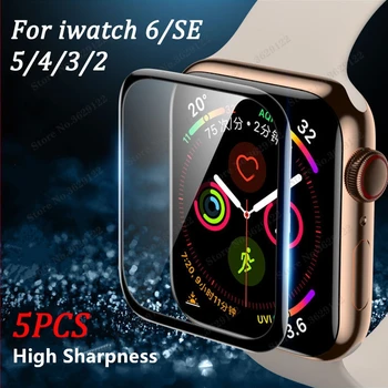 5pc Sticlă Mată Pentru Apple Watch 3 4 5 6 SE 44mm 40mm 42mm 38mm 9H HD siguranță mă Uit la Film Pentru Apple watch 6 44MM Ecran Protector