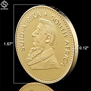 5PCS 1967 Krugerrand Fyngoud 1 UNCIE de Aur Fin Replica Africa de Sud Replica Monedă Paul Kruger Comemorative, Monede de Metal