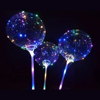 5pcs 20 Inch Transparent Baloane LED Intermitent Amestecate Led-uri de Culoare Baloane Lumina Baloane Petrecere de Aniversare de Nunta de Anul Nou