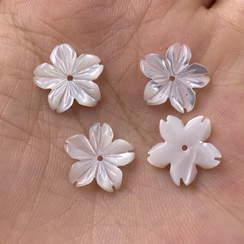 5PCS Alb Coajă Naturale Forma de Floare de Înaltă Calitate 13mm Shell Margele pentru Bijuterii DIY Colier Bratara Cercei