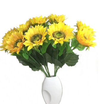 5pcs artificiale buchete de flori artificiale buchete de Floarea-soarelui