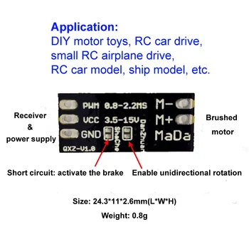 5pcs Dual-Mod DC Perie ESC Drive Module PCB Circuit Motor regulator de Viteza 1-3 PPM de Control pentru Barca RC/Masina