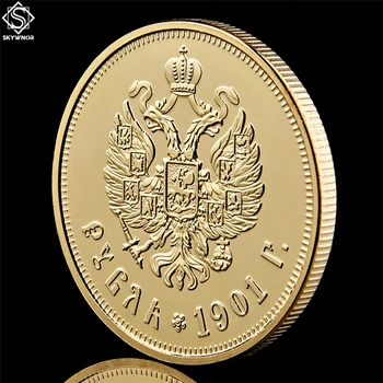 5PCS/Lot 1894-1917 rus Împăratul Nicolae al II-lea de Aur de Suveniruri Semn rusă Monede de Colecție