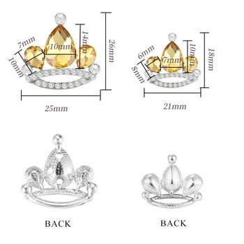 5pcs /lot 25*26MM Coroana de Cusut Butonul pentru Ambarcațiunile de Bijuterii Butoane pentru Imbracaminte Manualidades Accesorii de Par Diy Meșteșug Decorative