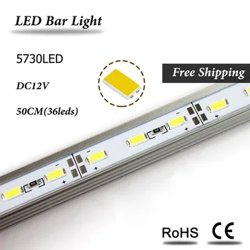 5PCS/Lot 50CM Bar LED lumina 5730 Formă de V Colț profil de aluminiu cu Capac Curbat, Perete Colț Lumina DC12V, Cabinet CONDUS Lumina