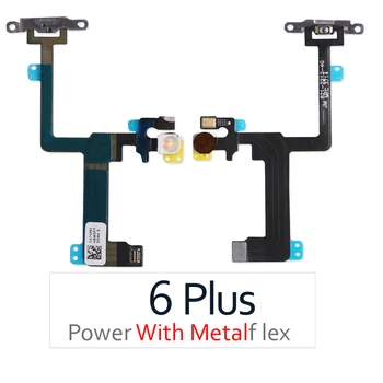 5Pcs/lot de Brand Nou Butonul de Alimentare Comutator Pentru iphone 6plus 5.5 inch Pe Cablu Flex Cu Suport de Metal Înlocuirea Parte Fixa