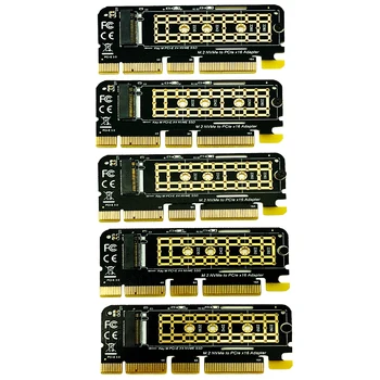 5PCS M. 2 NVME Adaptor M. 2 M2 NVME PCIE la M2 Adaptor PCI Express X16 X8 X4 Fonduri SSD M. 2 PCI-E Card de Expansiune pentru 2230-2280 SSD