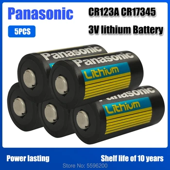 5PCS Noul Panasonic CR123 CR123A CR 123A 123A CR 123 A123 CR17345 16340 Baterie cu Litiu de 3V pentru Lanterna Camera uscată celule primare