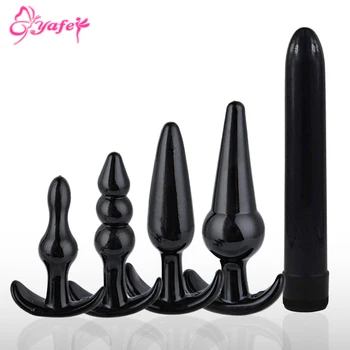 5pcs/set Silicon Unisex sex Anal toy Anal cu Vibrator Vibrator Adult Sex Produsele Vibratoare, Butt Plug Jucarii Sexuale pentru Femei Barbati