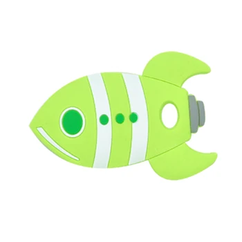5PCS Silicon Racheta de Mare Pește Teether Copil Dentitie Jucarie BPA Gratuit Alimente Grad Silicon Teether DIY Dentiție Colier Jucărie