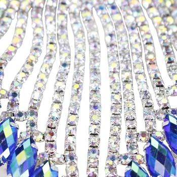 5pieces Picături de Apă Strasuri Diamant Patch-uri de Cristal Aplicatiile pentru Rochie de Mireasa Haine Umărul Decorat de Cusut TH1142