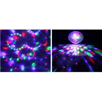 5V USB de Încărcare de Cristal Etapă de Lumină LED-uri Colorate Rotativ Disco Party Lampa Felinar Portabil Pliabil rezistent la apa Partidul Lumina