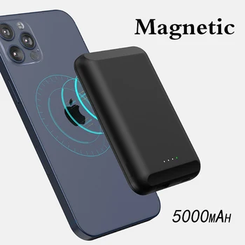 5W Magnetic Construit-5000mah Baterie Wireless Power Bank Pentru Magsafe iphone 12 Pro Max 12 Mini-Încărcător Portabil Mobile Putere banca