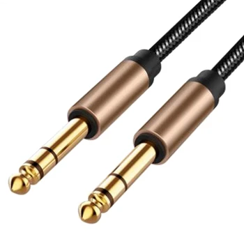 6.5 mm Jack o Cablu Impletit pentru Chitara Mixer Amplificator de 1,8 M Cablu Jack tata-tata Cablu AUX