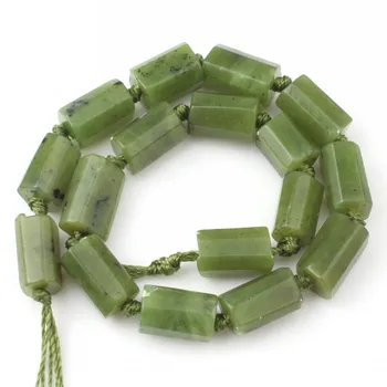 6*9 mm Cilindru Verde Canada Jades Margele din Piatra Naturala Liber Distanțier Margele Pentru Bijuterii DIY Face Brățară Accesorii 7.5