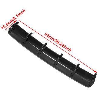 6 Aripioare de Rechin Auto-styling Auto Universal Bara Spate Buza Difuzor Kit Add-on Bara de protecție Auto Spoiler Lip Gloss Black/Aspect Fibra de Carbon
