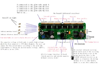 6-bit Glow Ceas Placa de bază Placa de Bază Panoul de Control + IR control de la distanță universal in12 in14 in18 qs30-1 Controller