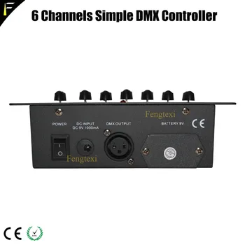 6 Canal Simplu Controler DMX Etapa Lumina Echipamente DMX de la Distanță Portabil Consola/Controller DMX512 Etapă Corpuri de iluminat de Control