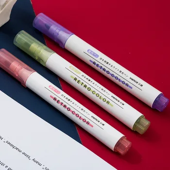 6 Culori Pastelate Markere Cu Dalta Sfat Drăguț Macron Asortate De Cerneală Stilouri-Marker Set