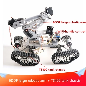 6 Grade de Libertate Metal Brat Robotic+TS400 Inteligent Rezervor de Sasiu Masina mai Recentă Versiune de Vehicul Robot RC Masina de Învățare Filtru