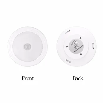 6 LED PIR Senzor de Mișcare Infraroșu Lumină de Noapte În Cabinetul Dulap Scari de Perete Bucatarie Lampa Auto On/Off Baterie