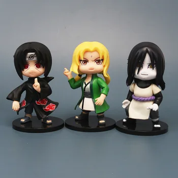 6 Modele Naruto-Figura De Acțiune Set Jucarii Copii Papusa Sasuke Kakashi Itach Orochimaru Tsunade Gaara Decorare Tort Pentru Adulti Cadouri